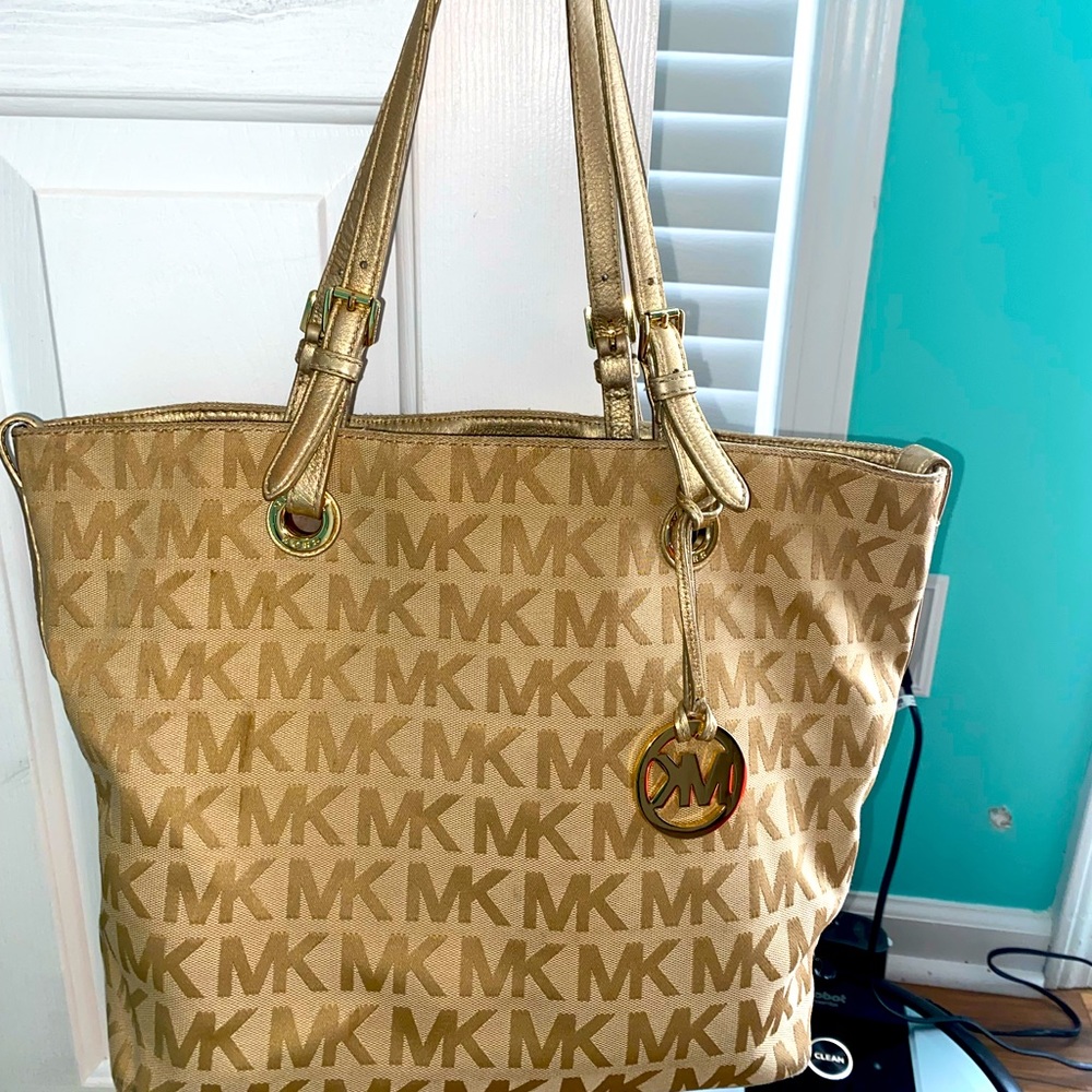 MK Gold Tote Bag